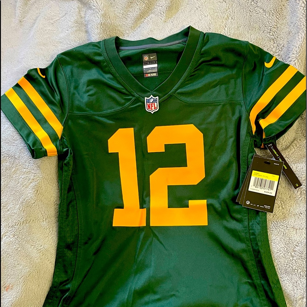 Green Bay Packers Women’s Small A. Rodgers Jersey.